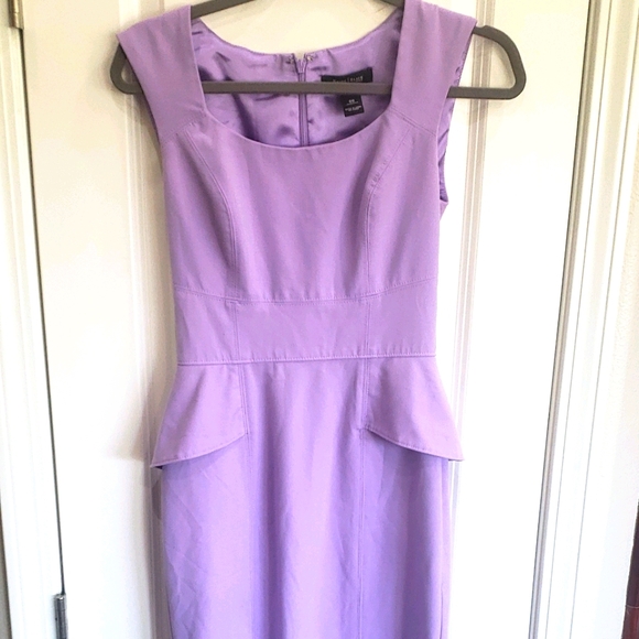 WHITE HOUSE BLACK MARKET Lilac Pelum Dress - Picture 2 of 4